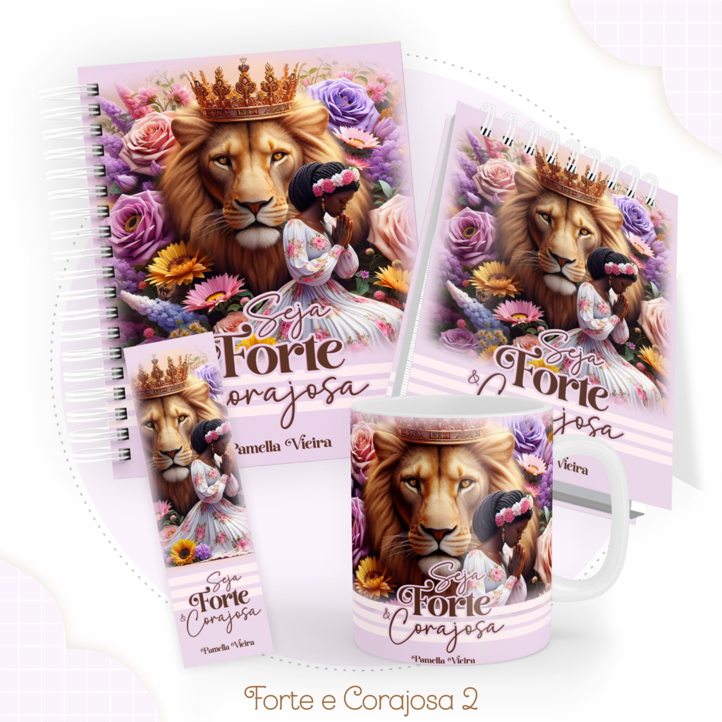 Kit CRISTÃO - Forte e Corajosa 2 (Pamella) - Imagem 1