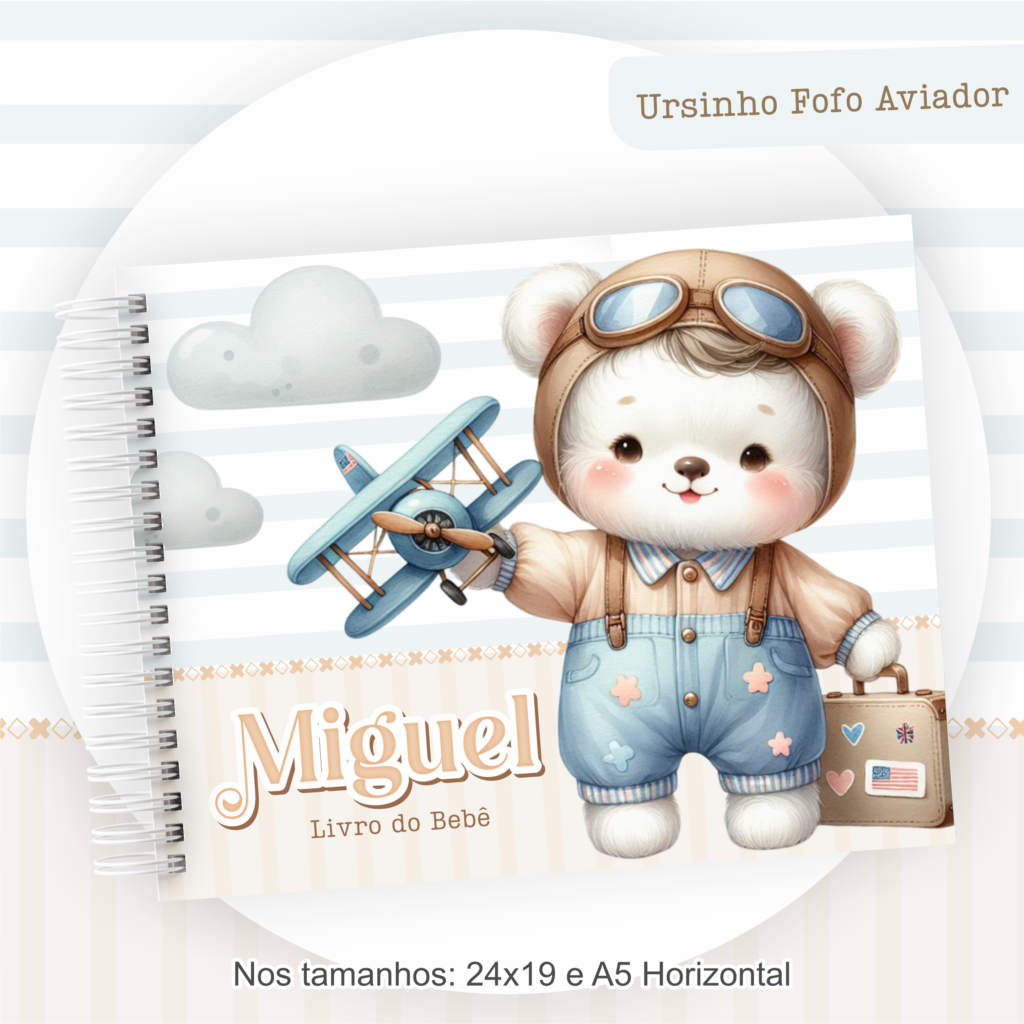 Ursinho Fofo Aviador - Kit Maternidade - Imagem 11