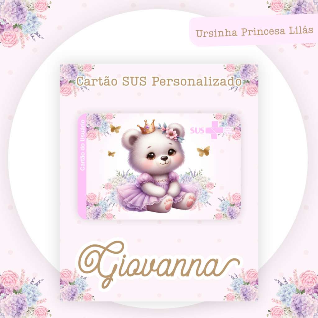 Ursinha Princesa Lilás - Kit Maternidade - Imagem 12
