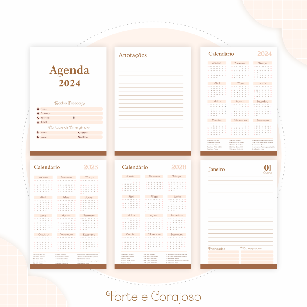 Kit CRISTÃO - Forte e Corajoso Masculino (Pamella) - Imagem 6