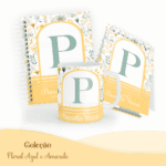 COMBO Floral Azul e Amarelo – 5 Modelos (Pamella) - Imagem 5