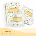 COMBO Floral Azul e Amarelo – 5 Modelos (Pamella) - Imagem 6