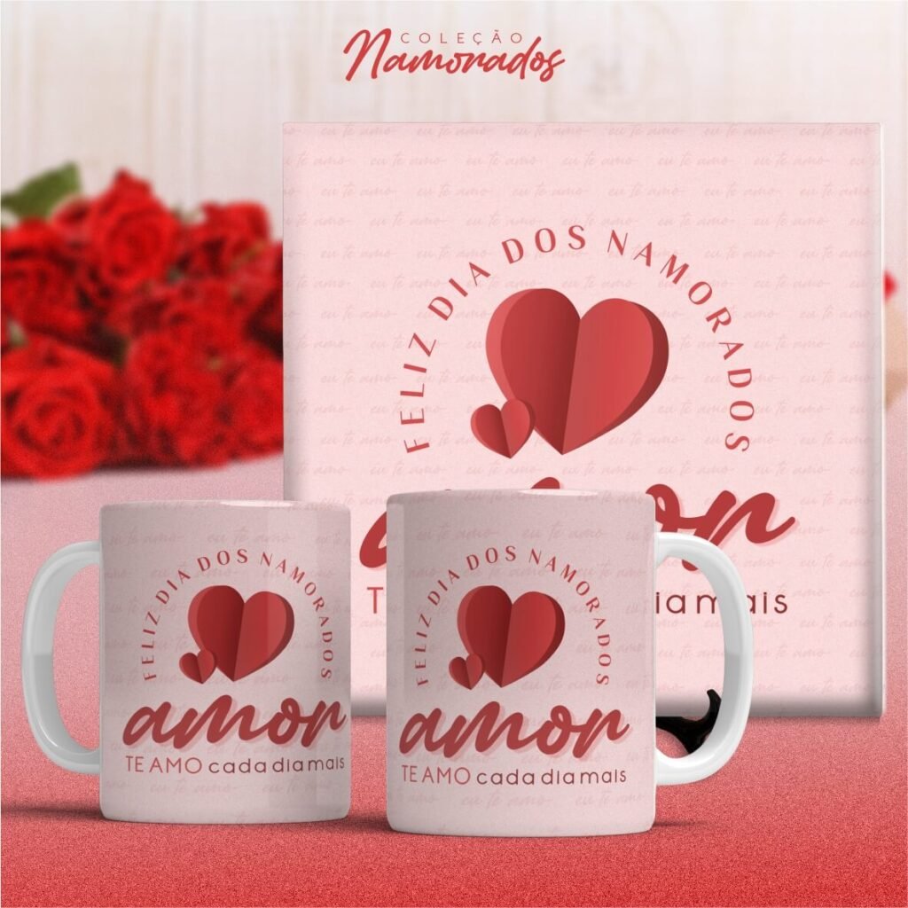 COMBO de Artes Canecas e Azulejos Namorados V24 SEM FOTO (Vintage) - Imagem 8