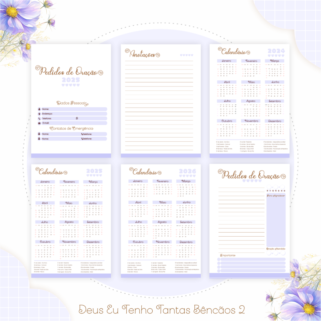 Kit CRISTÃO - Deus Eu Tenho Tantas Bençãos 2 (Pamella) - Imagem 8