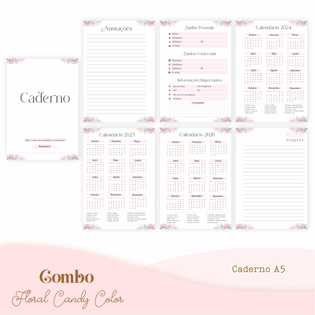 COMBO Floral Candy Color – 5 Modelos (Pamella) - Imagem 8