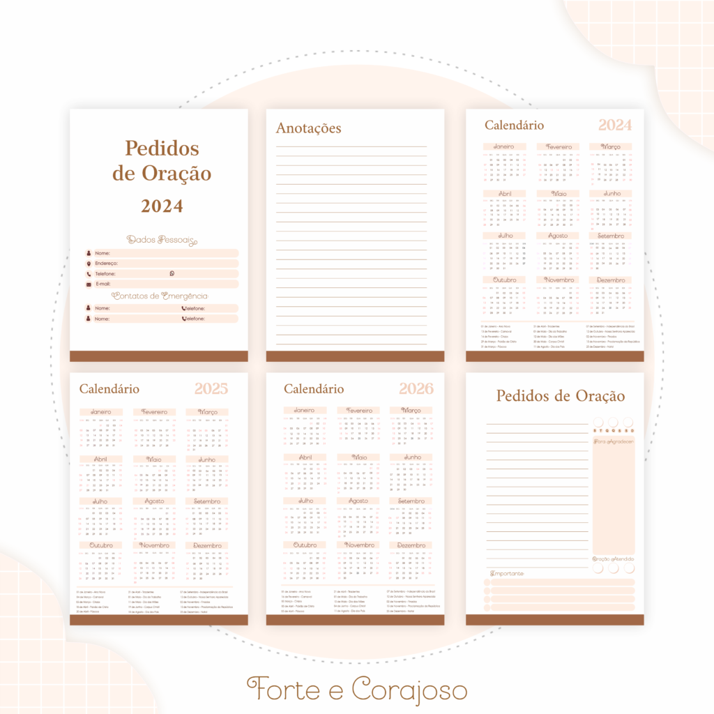 Kit CRISTÃO - Forte e Corajoso Masculino (Pamella) - Imagem 8