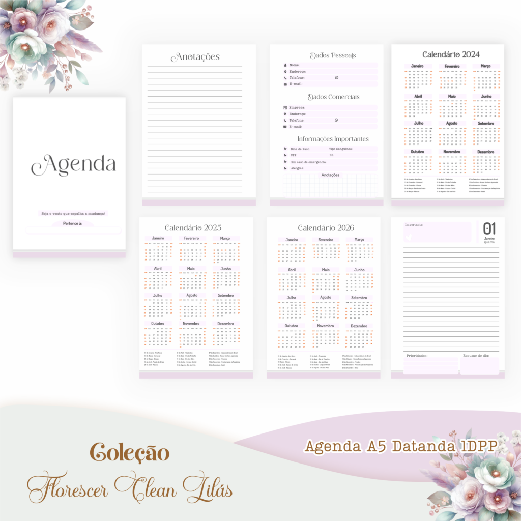 COMBO Florescer Clean Lilás – 5 Modelos (Pamella) - Imagem 7