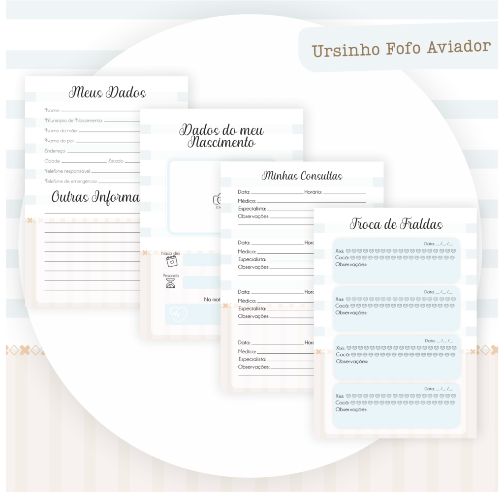 Ursinho Fofo Aviador - Kit Maternidade - Imagem 3