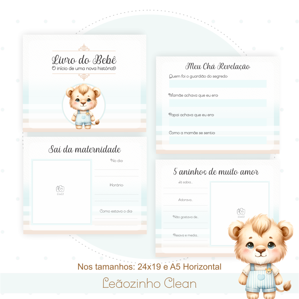 Leãozinho Clean - Kit Maternidade - Imagem 4