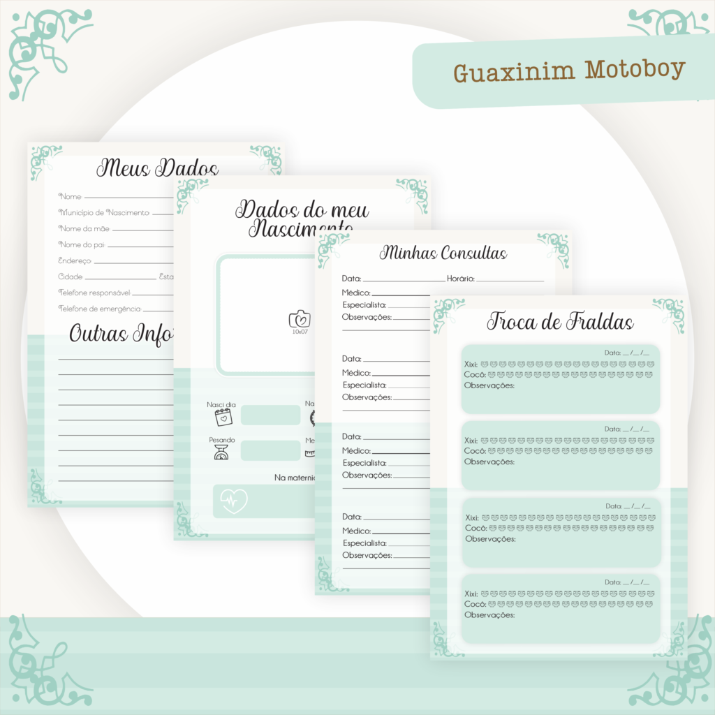 Guaxinim Motoboy - Kit Maternidade - Imagem 4
