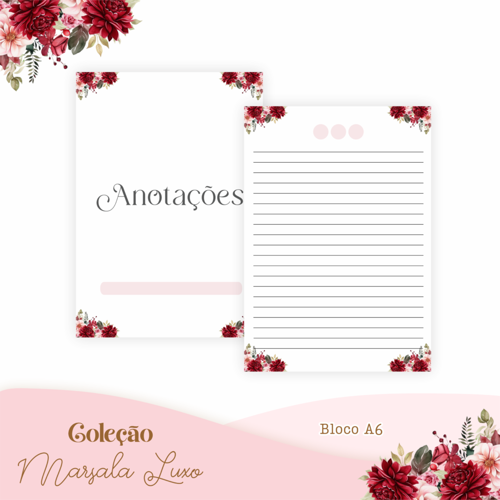 COMBO Marsala Luxo Alfabeto – 5 Modelos (Pamella) - Imagem 8