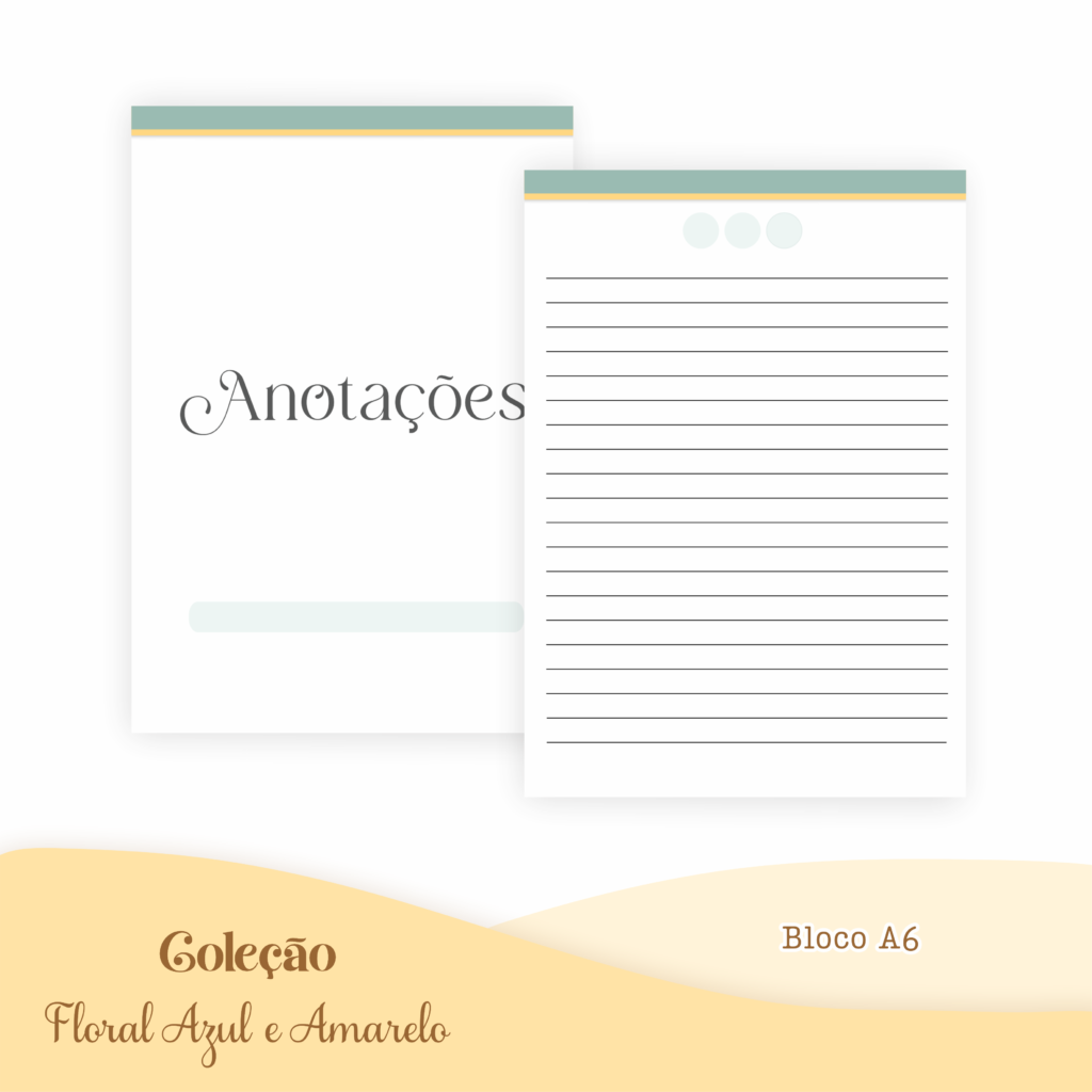 COMBO Floral Azul e Amarelo – 5 Modelos (Pamella) - Imagem 8