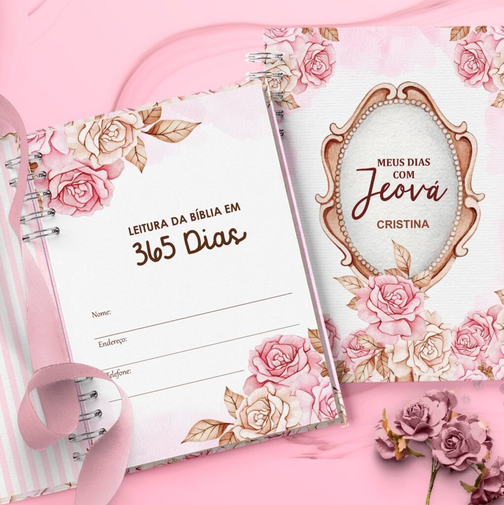 Arquivo_digital_caderno_leitura_biblia_365_dias_feminino_floral_leitura_biblia_365_dias_testemunhas_jeova_jw_mulher_virtuosa2 Kit Arquivos Leitura Guiada da Bíblia 365 dias + Leitura Livre Testemunhas Jeová Mulher Virtuosa (Bicho Papel) - Imagem 1