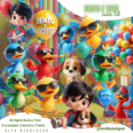 Bento e Totó Cute 3D - Kit Digital