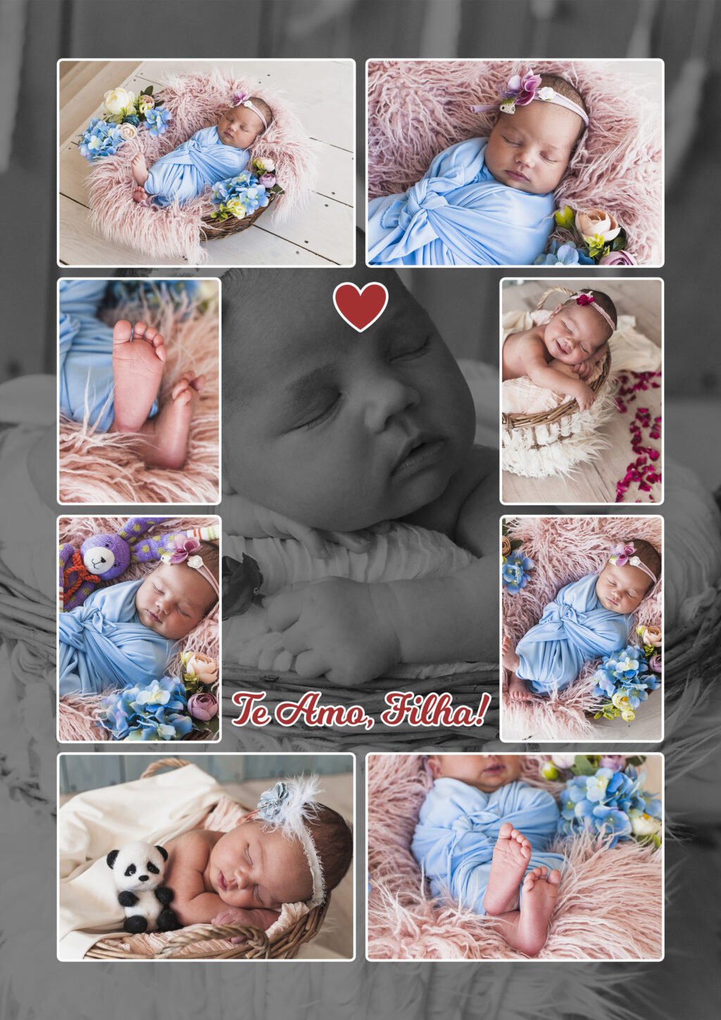 COMBO 2 Quadro Fotos - Bebê em PSD - Imagem 4