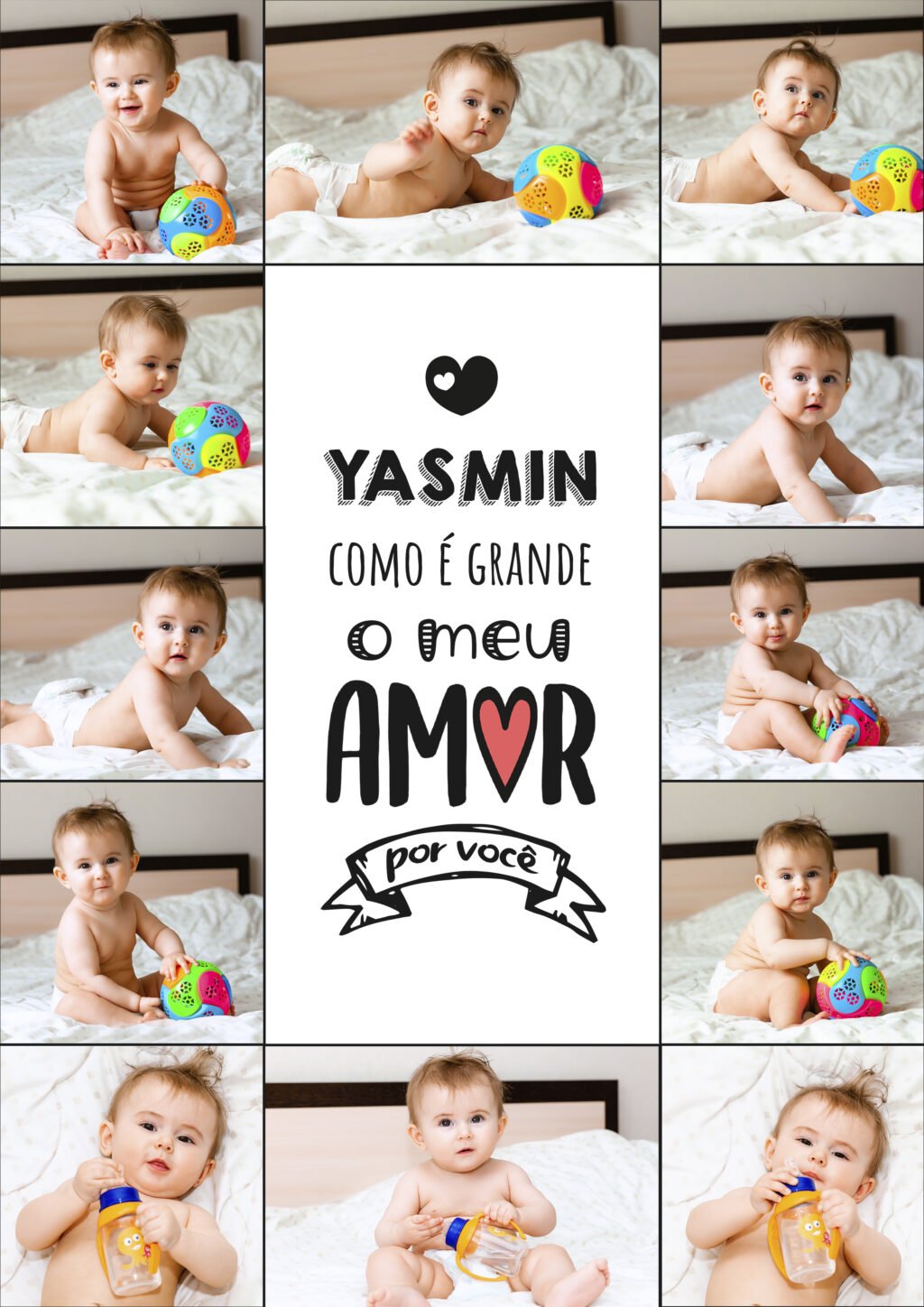 COMBO 2 Quadro Fotos - Bebê em PSD - Imagem 5