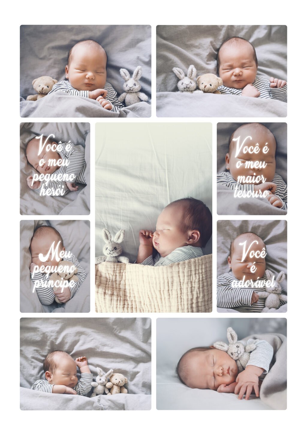 COMBO 2 Quadro Fotos - Bebê em PSD - Imagem 12