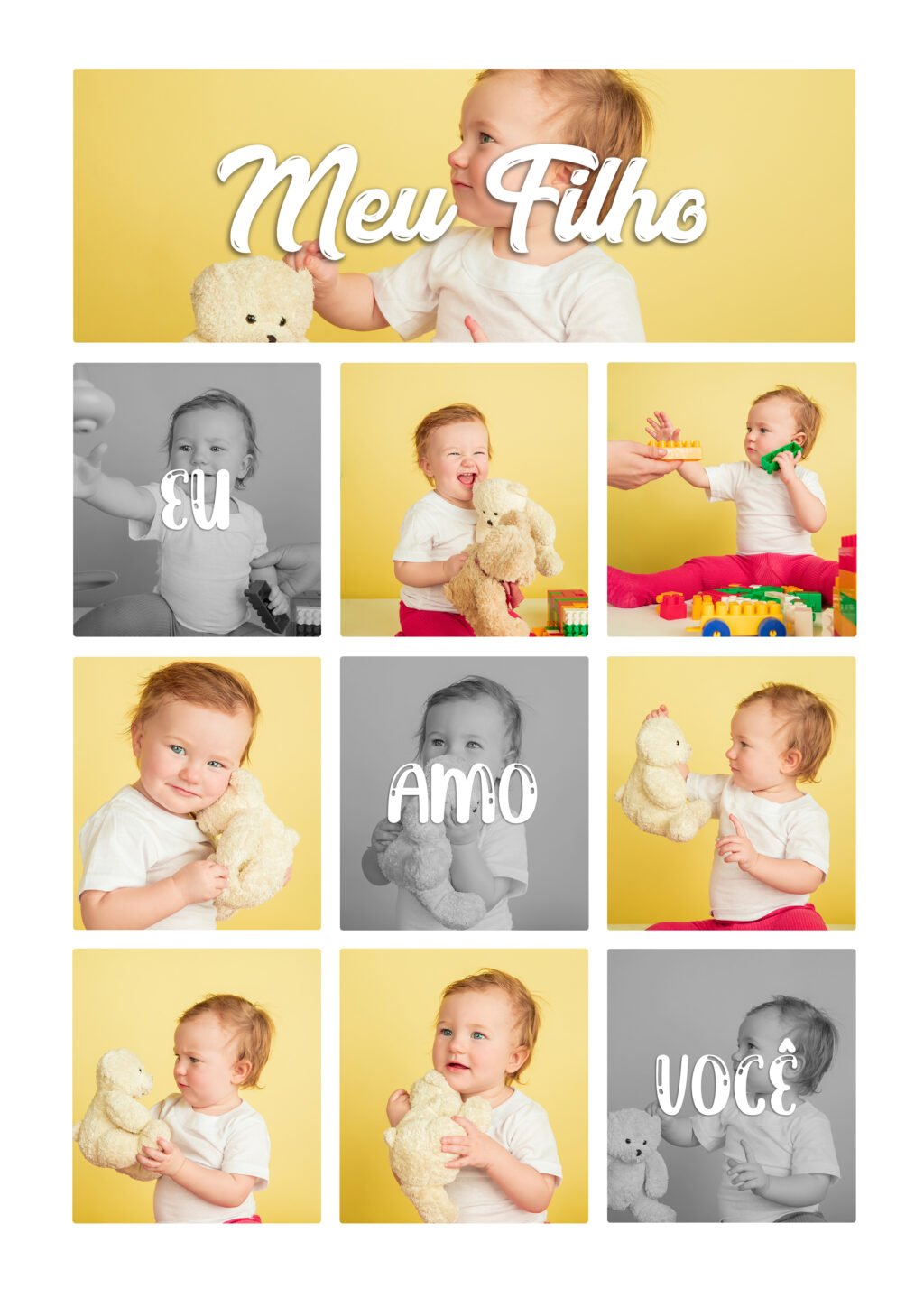 COMBO 2 Quadro Fotos - Bebê em PSD - Imagem 20