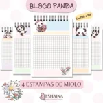 Miolo Bloco de Notas Panda (BShaina)