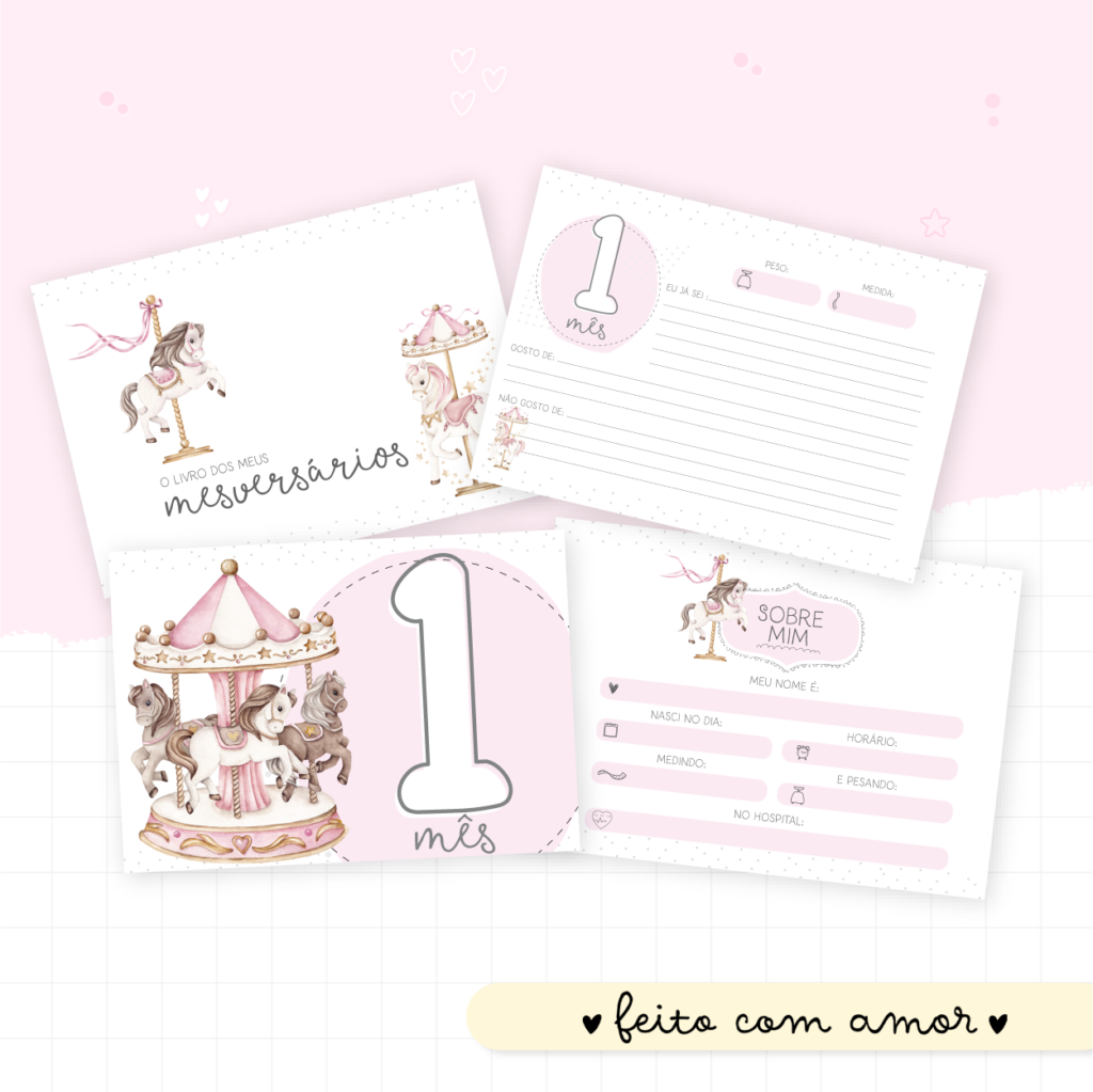 Carrossel Menina - Kit Maternidade - Imagem 17