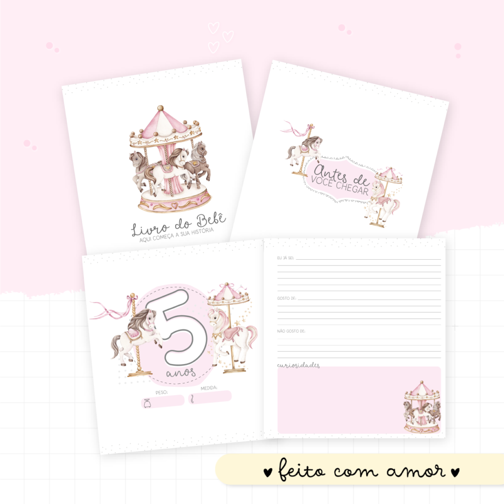 Carrossel Menina - Kit Maternidade - Imagem 3