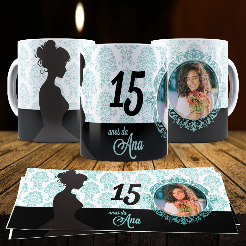 15 Anos Silhueta - 6 Artes para Canecas - Imagem 3