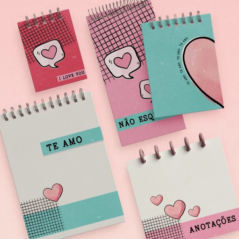 Capas para Bloquinhos - Coleção Amores (Nilmara) - Imagem 1
