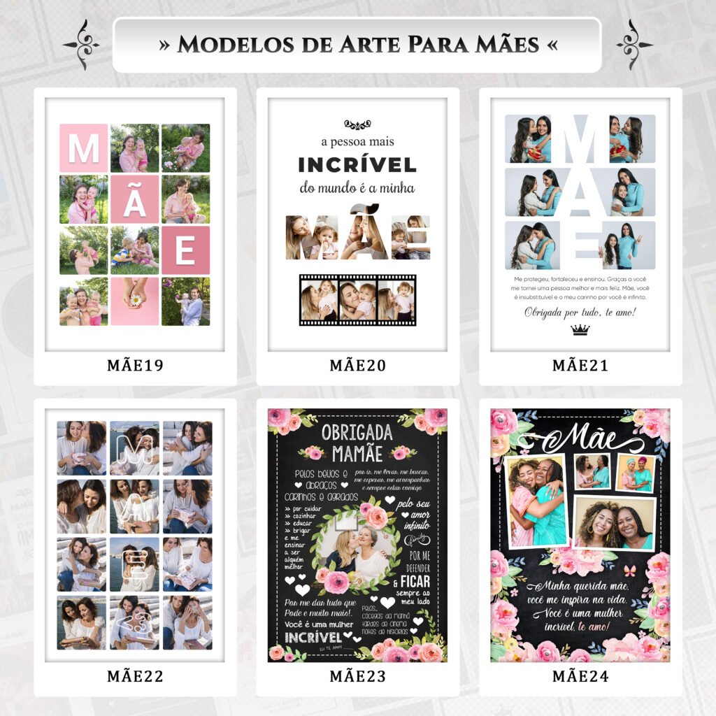 COMBO Quadro Fotos V2 - Dia das Mães em PSD - Imagem 2