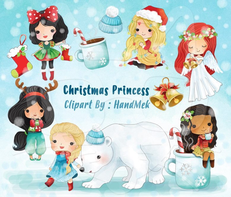 Christmas princess Princesa de Natal - Kit Digital - Imagem 1