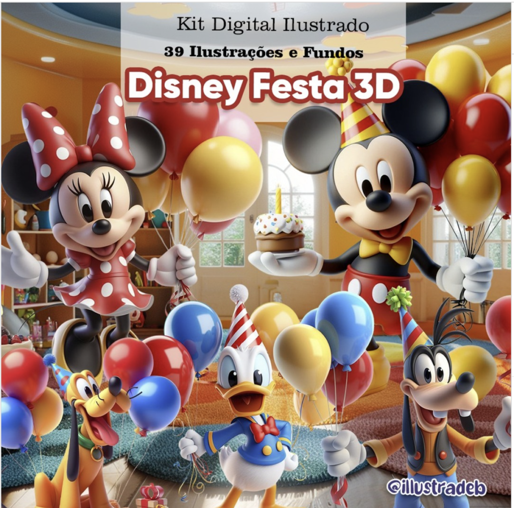 Disney Clássico 3D - Kit Digital (Ilustradeb) - Imagem 1