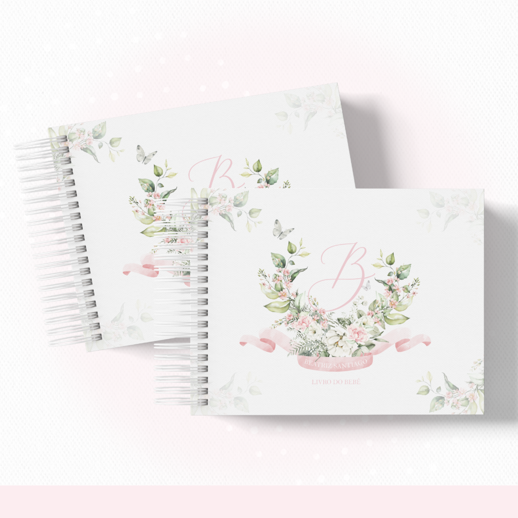 Floral Rosa - COMBO Maternidade Monogramas (Papel Amado) - Imagem 4