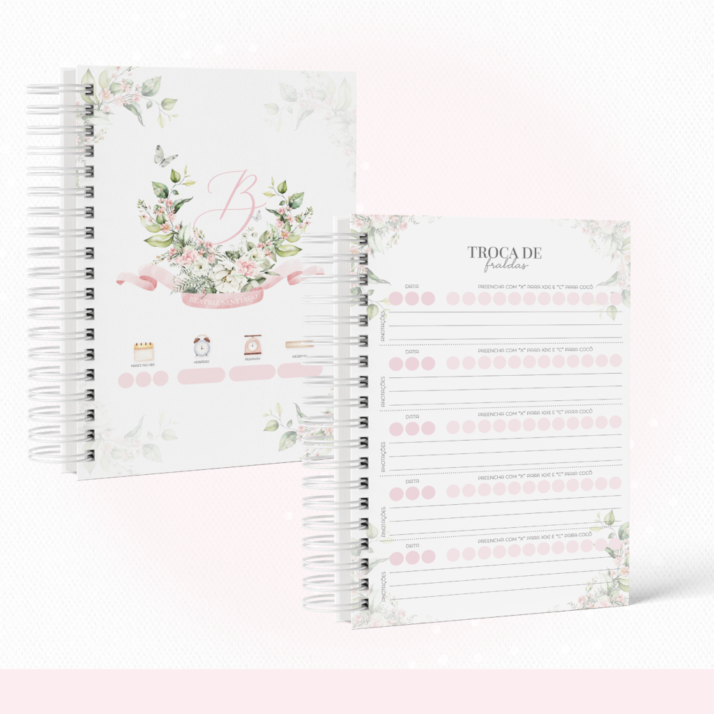 Floral Rosa - COMBO Maternidade Monogramas (Papel Amado) - Imagem 6