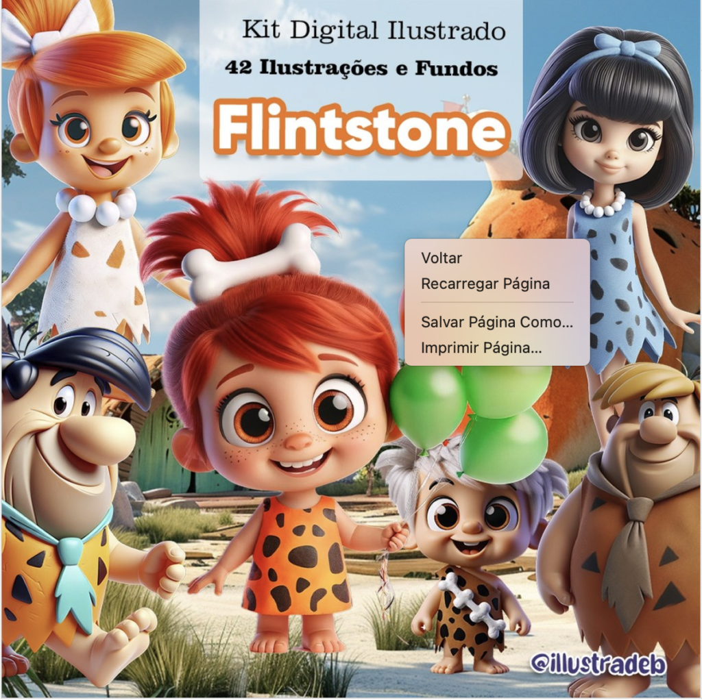 Flintstones - Kit Digital (Ilustradeb) - Imagem 1