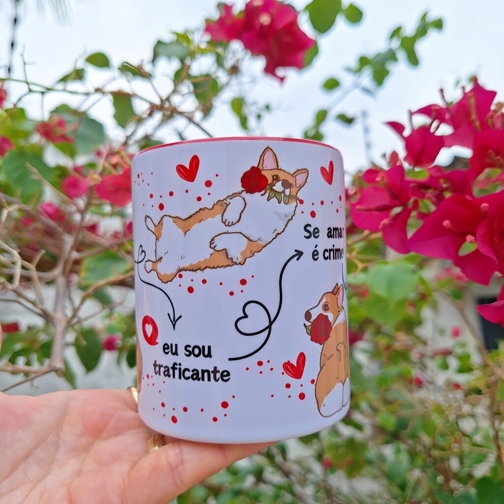 Se amar é crime, me prenda agora, me bota na cadeia - 4 Artes Avulsa Caneca - Imagem 2