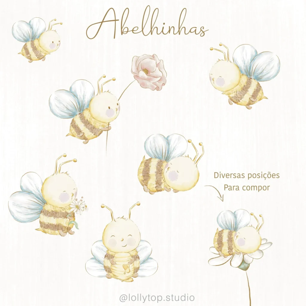 Bee – Abelhinha Ilustrações (Lolly Top) - Imagem 6