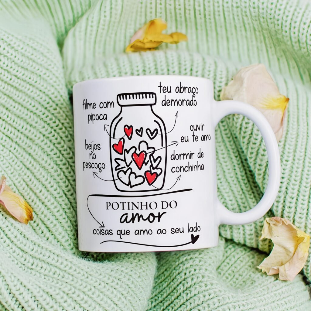 Potinho do amor - 8 Artes Avulsa Caneca - Imagem 1