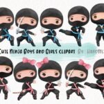 Lindo Ninja Menino e Menina - Kit Digital