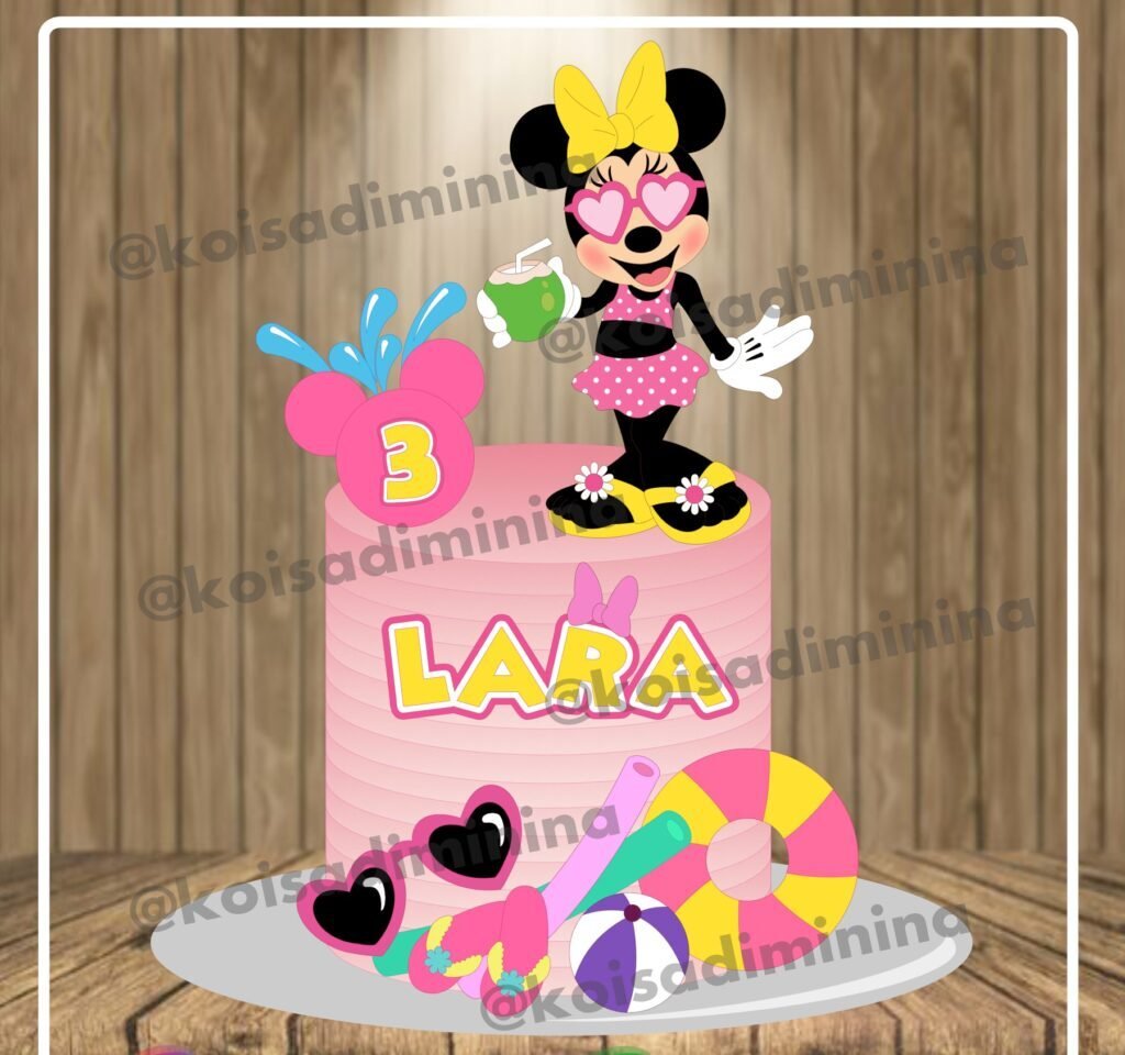 Minnie Summer - Topo de Bolo - Imagem 1