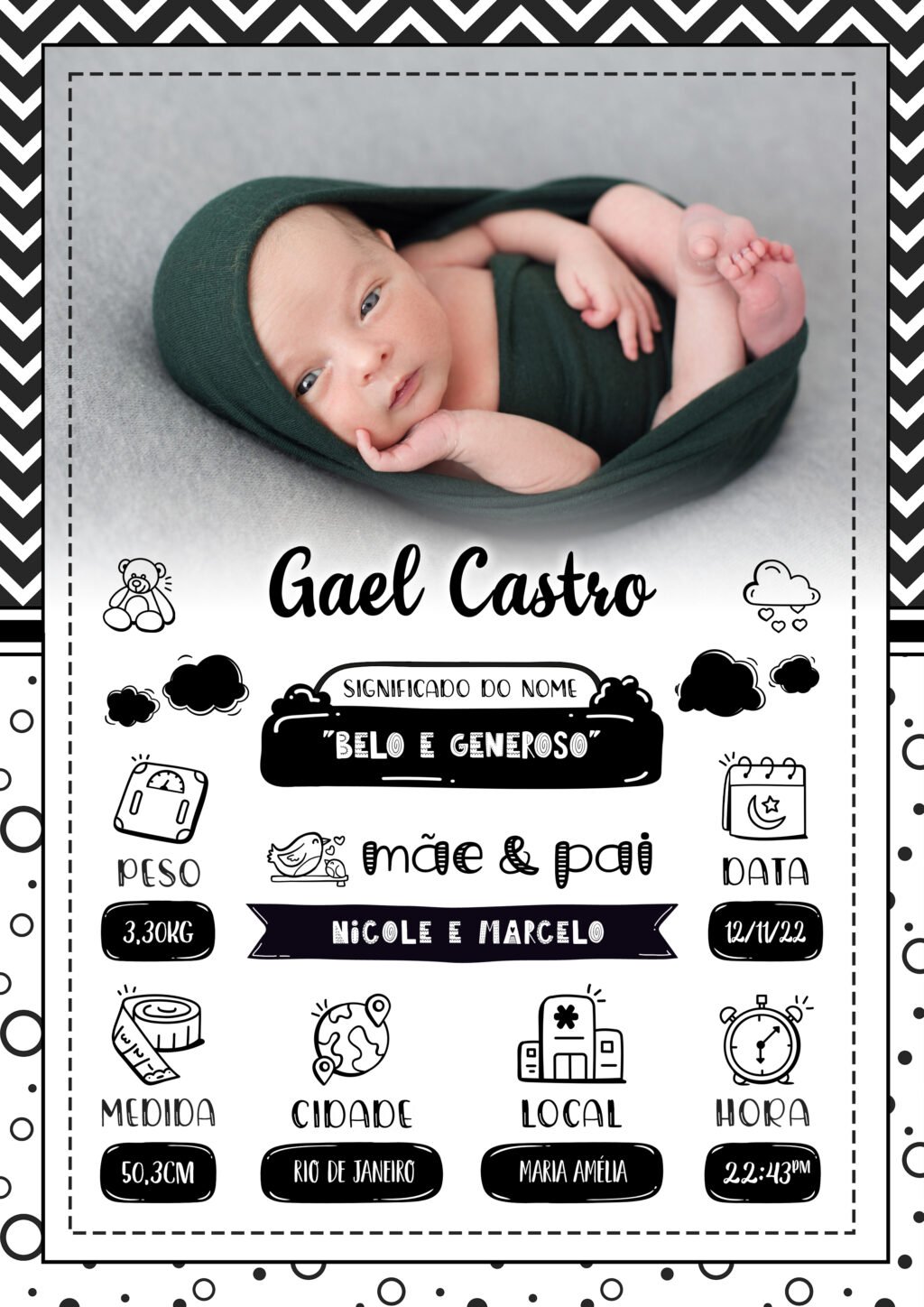 COMBO Quadro Fotos - Nascimento em PSD - Imagem 6