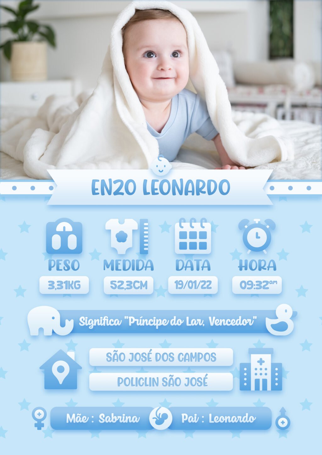 COMBO Quadro Fotos - Nascimento em PSD - Imagem 8