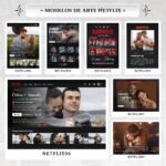 COMBO Quadro Fotos - Netflix em PSD e CANVA