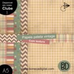Kit Digital – Papéis Paleta Vintage com Textura