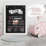 COMBO Quadros Chalkboard - Nascimento | Chá | 1 Aninho - Imagem 4