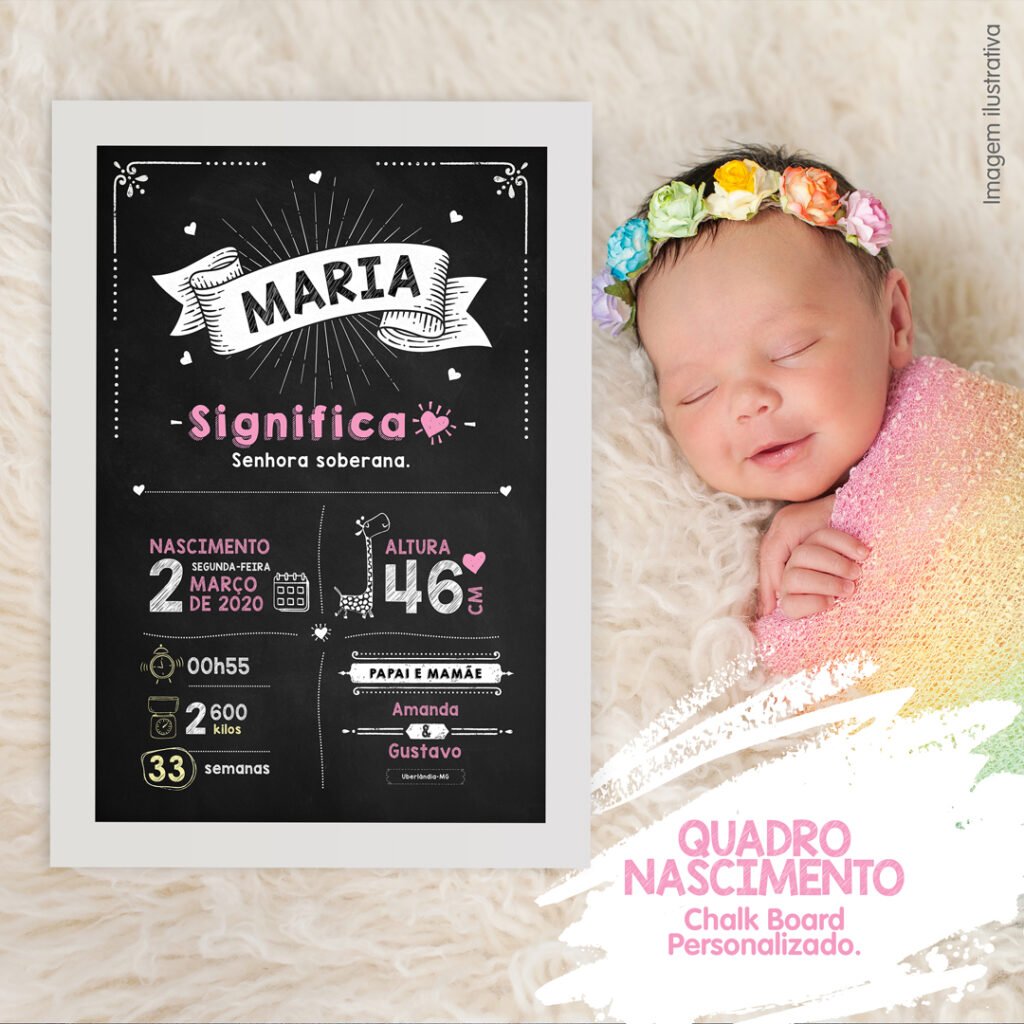 COMBO Quadros Chalkboard - Nascimento | Chá | 1 Aninho - Imagem 2