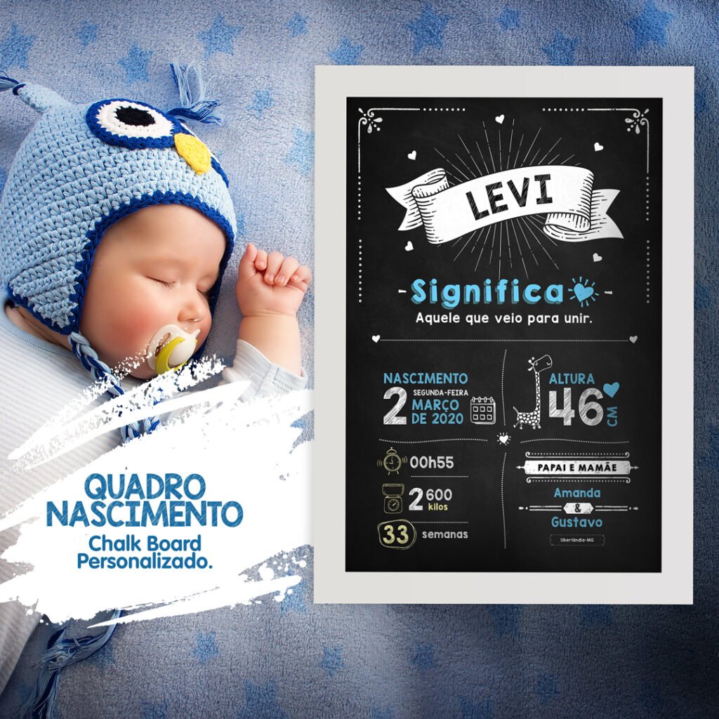COMBO Quadros Chalkboard - Nascimento | Chá | 1 Aninho - Imagem 6