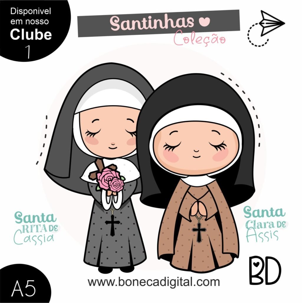 Kit Digital – Santinhas Santa Rita de Cássia + Clara Assis - Imagem 1