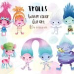 Trolls Watercolor - Kit Digital