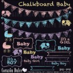 Ilustrações para Quadro Chalkboard Baby