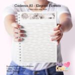 Caderno Pautado A5 – ELEGANT FLOWERS (Cute Corte) - Imagem 2