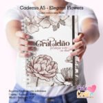Caderno Pautado A5 – ELEGANT FLOWERS (Cute Corte)